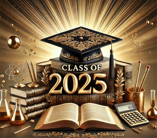 Graduation Class of 2025, 20 oz Stainless Steel Skinny Tumbler with Lid, Metal Straw & Gift Box