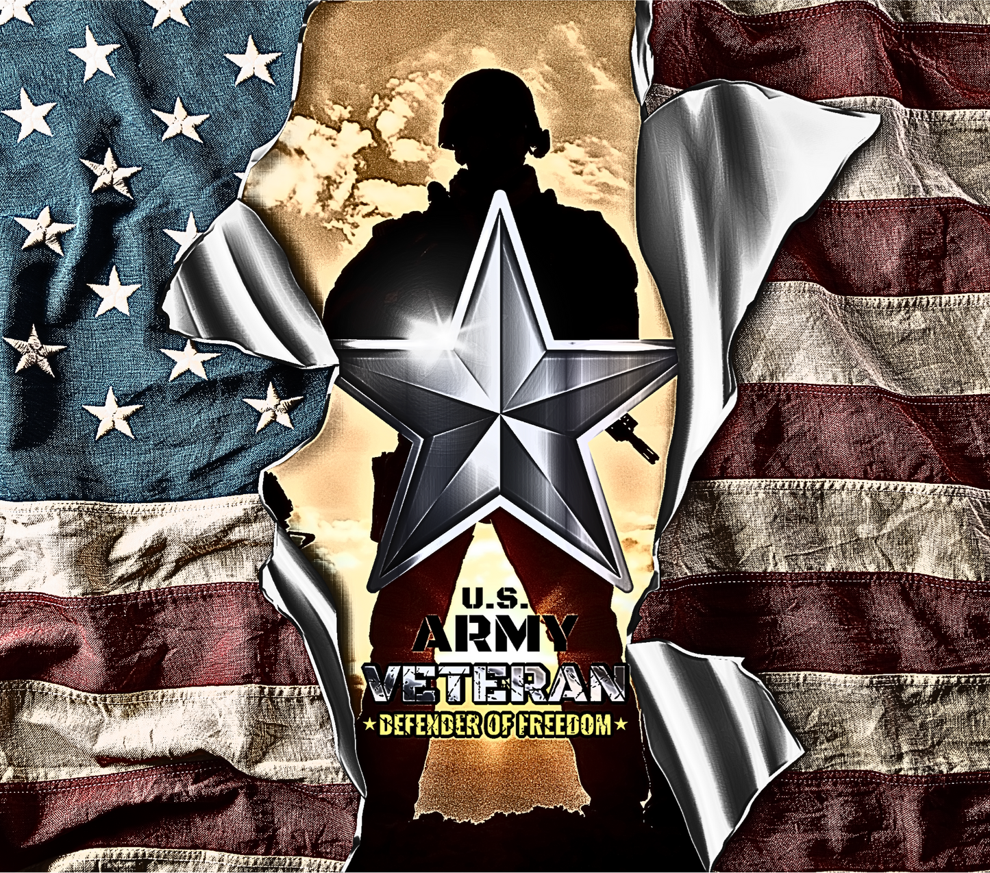 Military Star Man Coaster