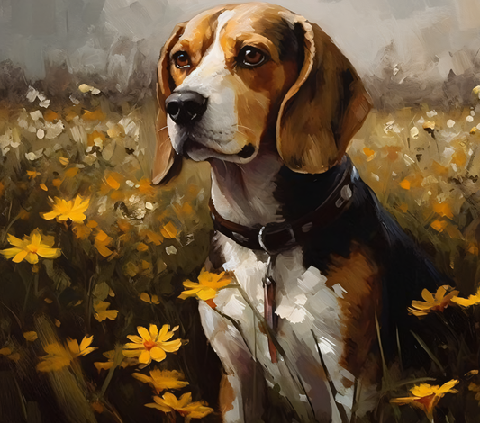 BEAGLE Dog 20 oz Stainless Steel Skinny Tumbler with Lid, Metal Straw & Gift Box - SewTrain