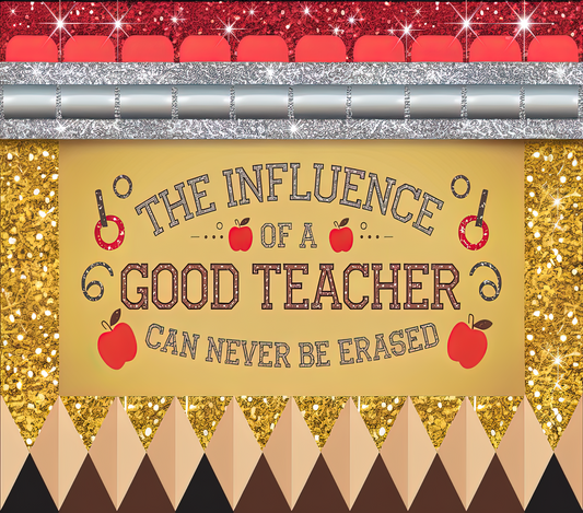 GOOD TEACHER 20 oz Stainless Steel Skinny Tumbler with Lid, Metal Straw & Gift Box - SewTrain