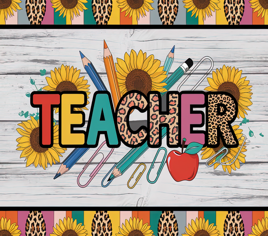 Teacher 20 oz Stainless Steel Skinny Tumbler with Lid, Metal Straw & Gift Box