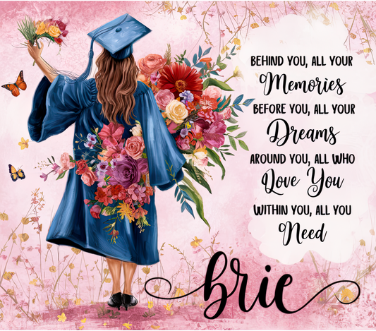 Graduation Class of 2025, 20 oz Stainless Steel Skinny Tumbler with Lid, Metal Straw & Gift Box