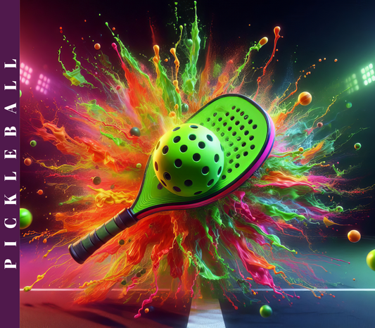 PICKLEBALL 20 oz Stainless Steel Skinny Tumbler with Lid, Metal Straw & Gift Box - SewTrain