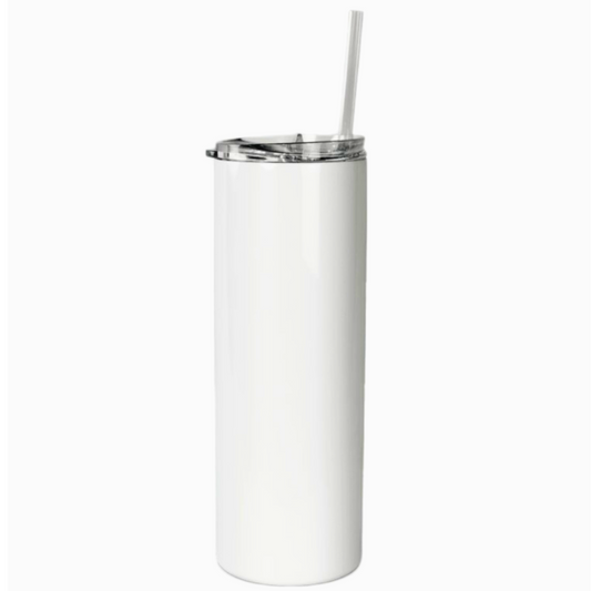 AQUARIUS Stainless Steel Skinny Tumbler with Lid, Metal Straw & Gift Box
