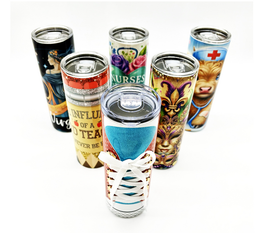 20 oz Stainless Steel Skinny Tumbler with Lid, Metal Straw & Gift Box