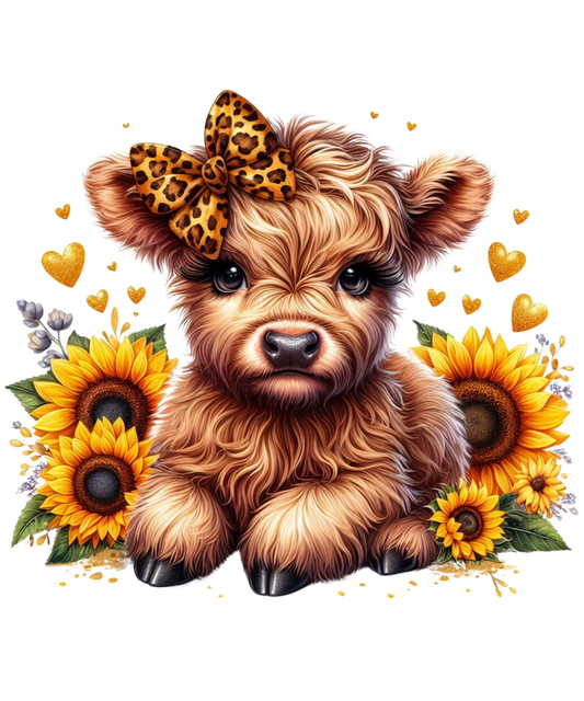 Highland Cow Stainless Steel Skinny Tumbler with Lid, Metal Straw & Gift Box