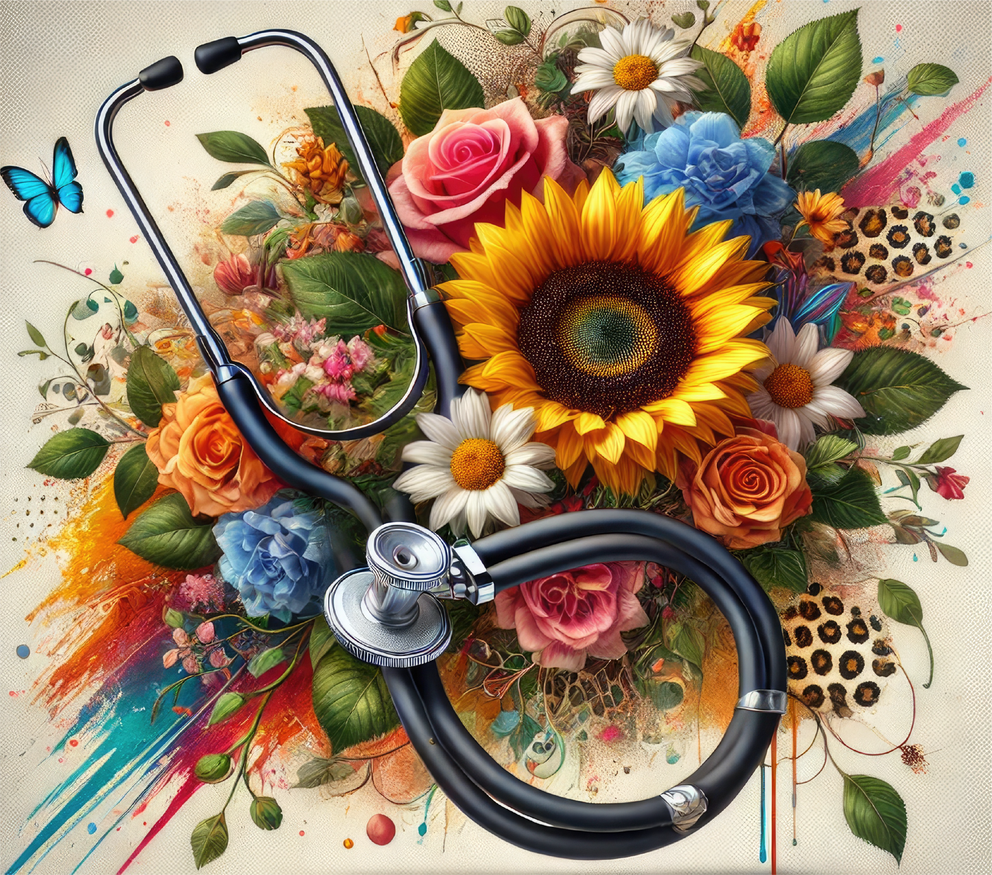 Nurse Stainless Steel Skinny Tumbler with Lid, Metal Straw & Gift Box