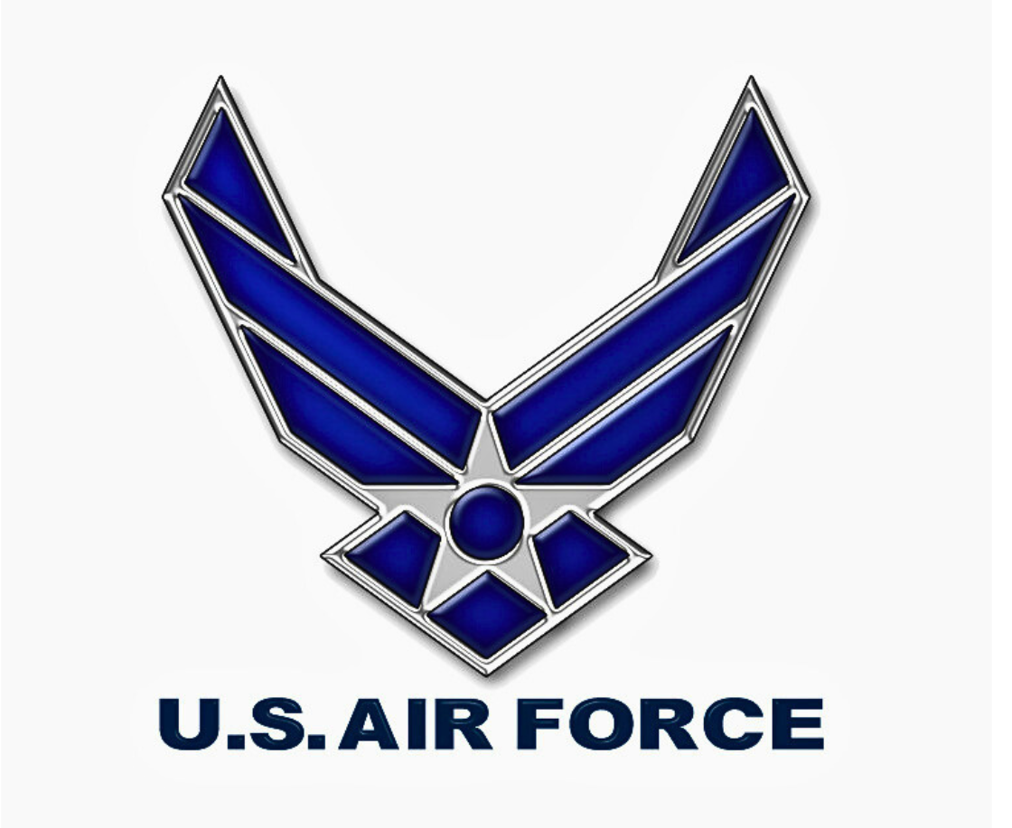 US Air Force military Stainless Steel Skinny Tumbler with Lid, Metal Straw & Gift Box