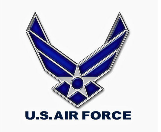 US Air Force military Stainless Steel Skinny Tumbler with Lid, Metal Straw & Gift Box