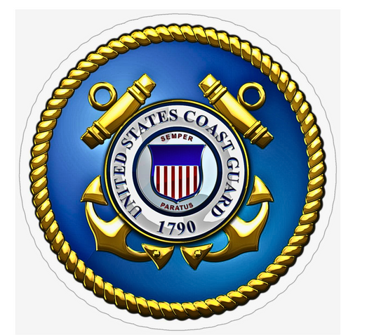 US COAST GUARD military Stainless Steel Skinny Tumbler with Lid, Metal Straw & Gift Box