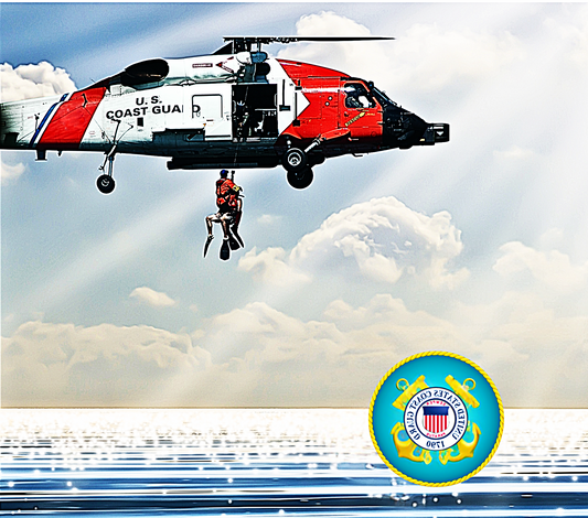 US COAST GUARD military Stainless Steel Skinny Tumbler with Lid, Metal Straw & Gift Box