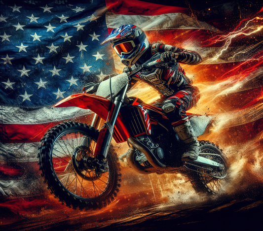 DIRT BIKE 20 oz Stainless Steel Skinny Tumbler with Lid, Metal Straw & Gift Box - SewTrain