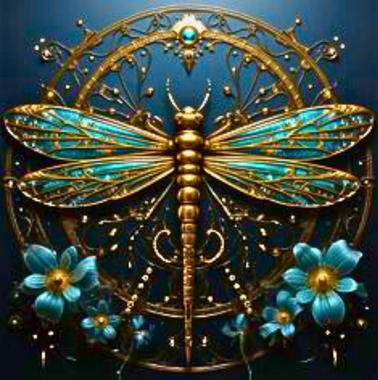 Dragonfly Stainless Steel Skinny Tumbler with Lid, Metal Straw & Gift Box