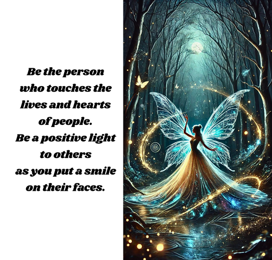 Fairy Stainless Steel Skinny Tumbler with Lid, Metal Straw & Gift Box