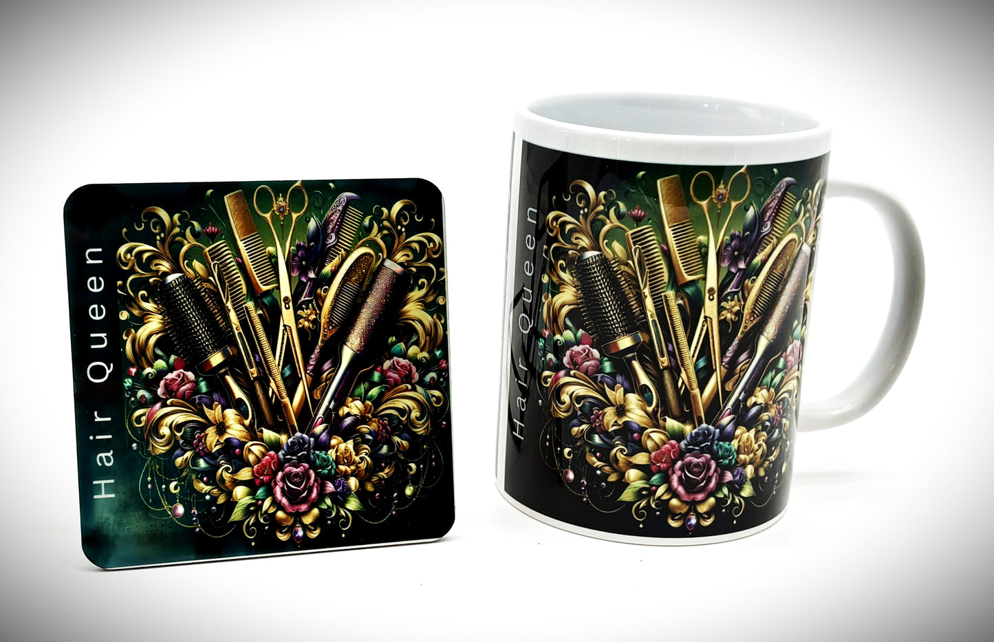 Hairdresser Mug and Coaster Set with Cork Backing - SewTrain