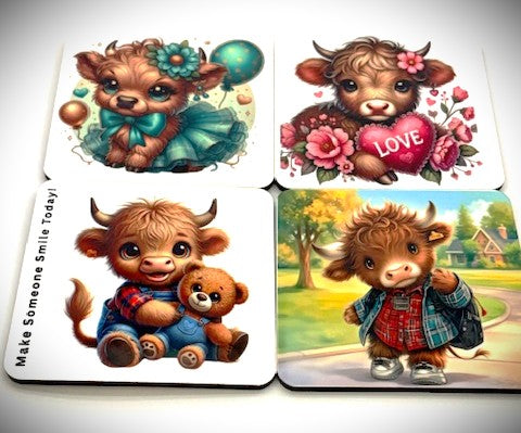 Coaster Set with Cork Backing