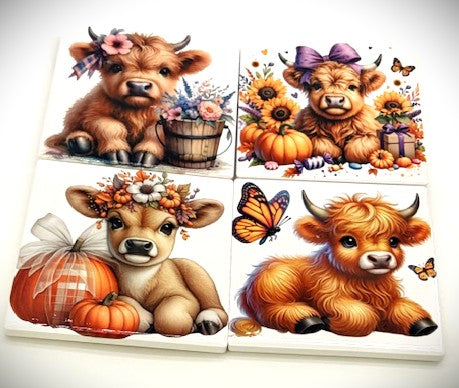 Coaster Set with Cork Backing