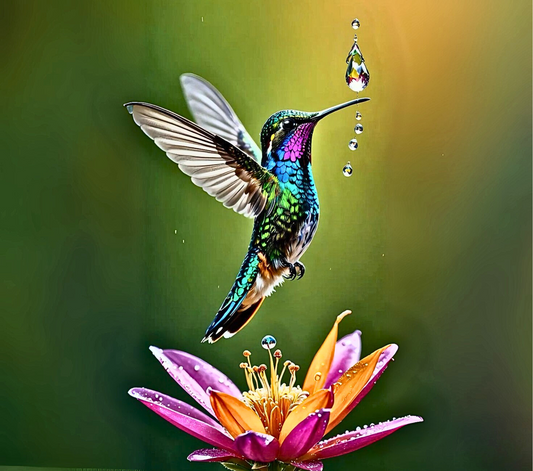 Hummingbird Stainless Steel Skinny Tumbler with Lid, Metal Straw & Gift Box