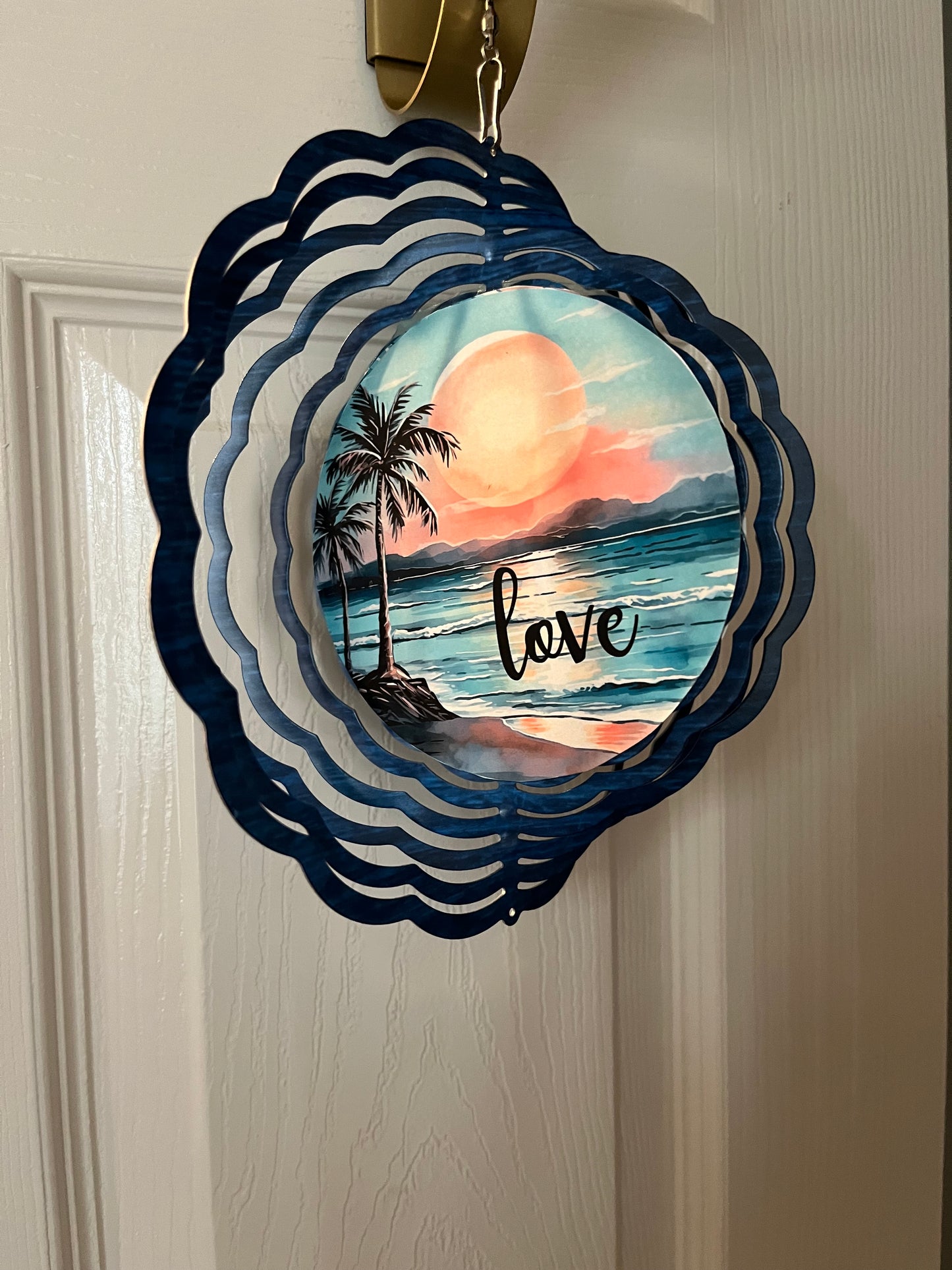 Wind Spinner 8 Inch Round 3D Aluminum Metal Wind Spinners for Yard and Garden, Indoor, Outdoor, Window, Porch, Front Door Decoration - SewTrain