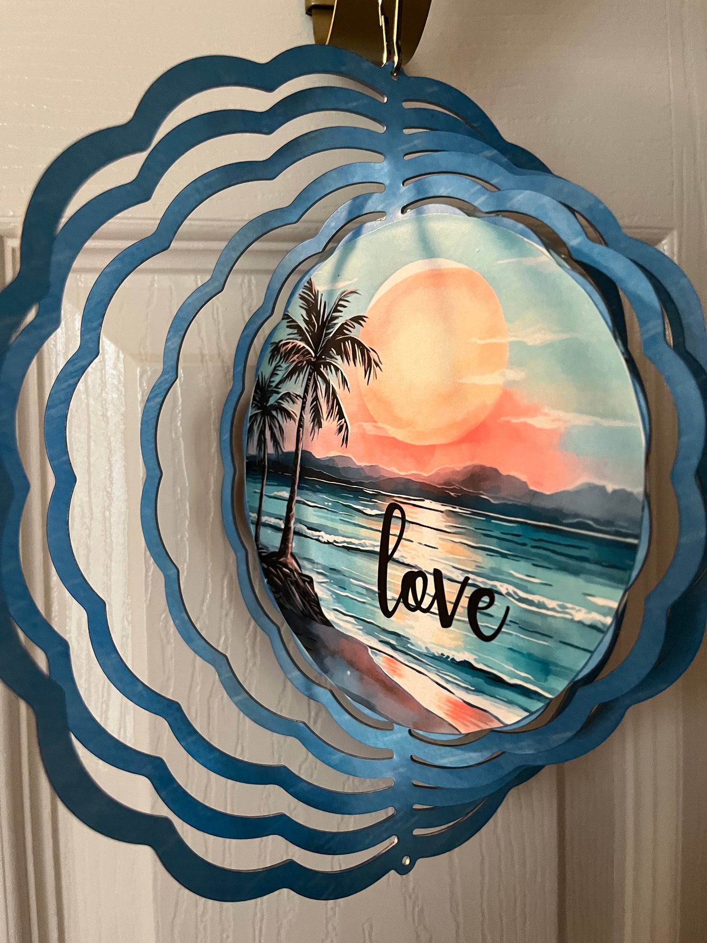 Wind Spinner 8 Inch Round 3D Aluminum Metal Wind Spinners for Yard and Garden, Indoor, Outdoor, Window, Porch, Front Door Decoration - SewTrain