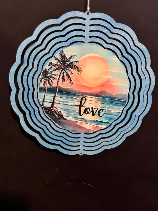 Wind Spinner 8 Inch Round 3D Aluminum Metal Wind Spinners for Yard and Garden, Indoor, Outdoor, Window, Porch, Front Door Decoration - SewTrain