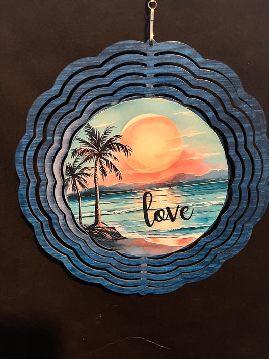 Wind Spinner 8 Inch Round 3D Aluminum Metal Wind Spinners for Yard and Garden, Indoor, Outdoor, Window, Porch, Front Door Decoration - SewTrain