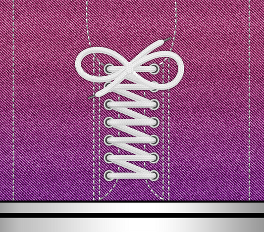 MAUVE PINK SNEAKER 20 oz Stainless Steel Skinny Tumbler with Lid, Metal Straw & Gift Box - SewTrain