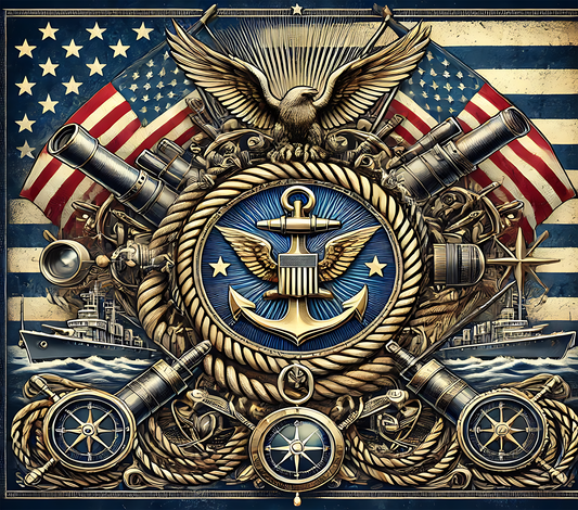 US Navy military Stainless Steel Skinny Tumbler with Lid, Metal Straw & Gift Box