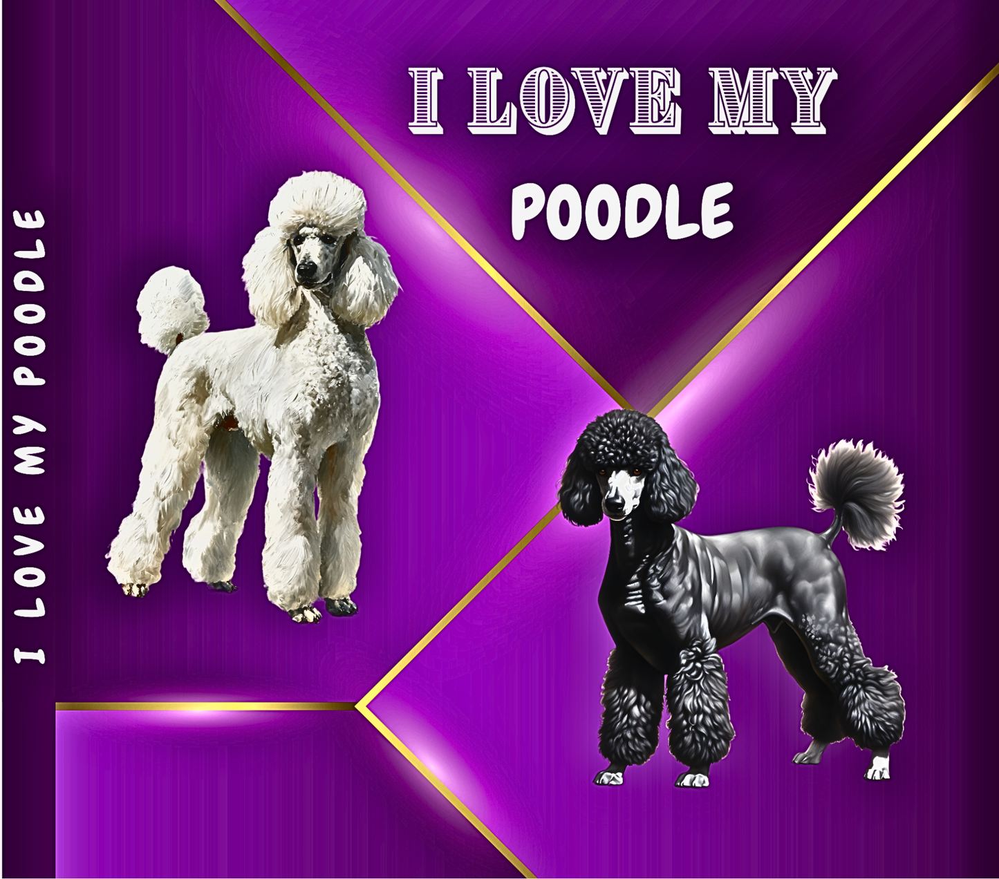 POODLE Stainless Steel Skinny Tumbler with Lid, Metal Straw & Gift Box