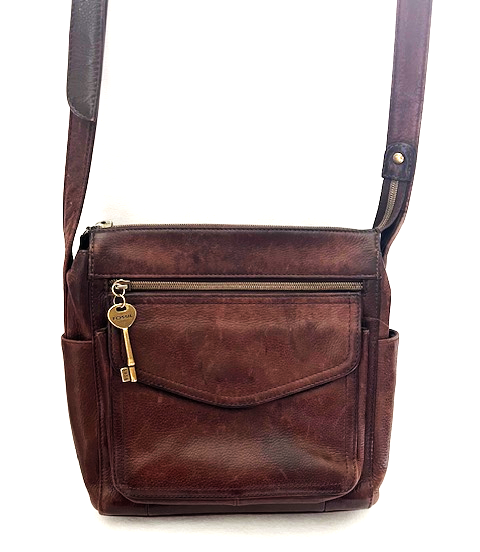 Fossil 75082 Dark Brown Crossbody Saddlebag - SewTrain