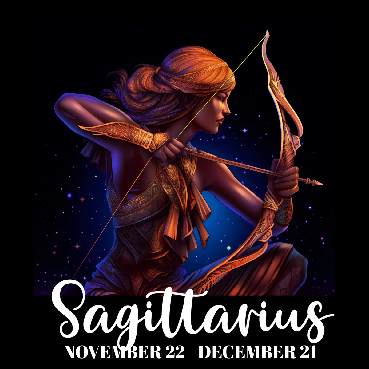 SAGITTARIUS Stainless Steel Skinny Tumbler with Lid, Metal Straw & Gift Box