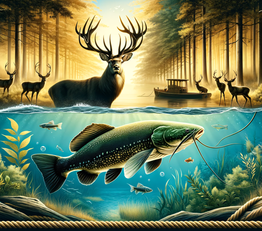 DEER AND FISH 20 oz Stainless Steel Skinny Tumbler with Lid, Metal Straw & Gift Box - SewTrain