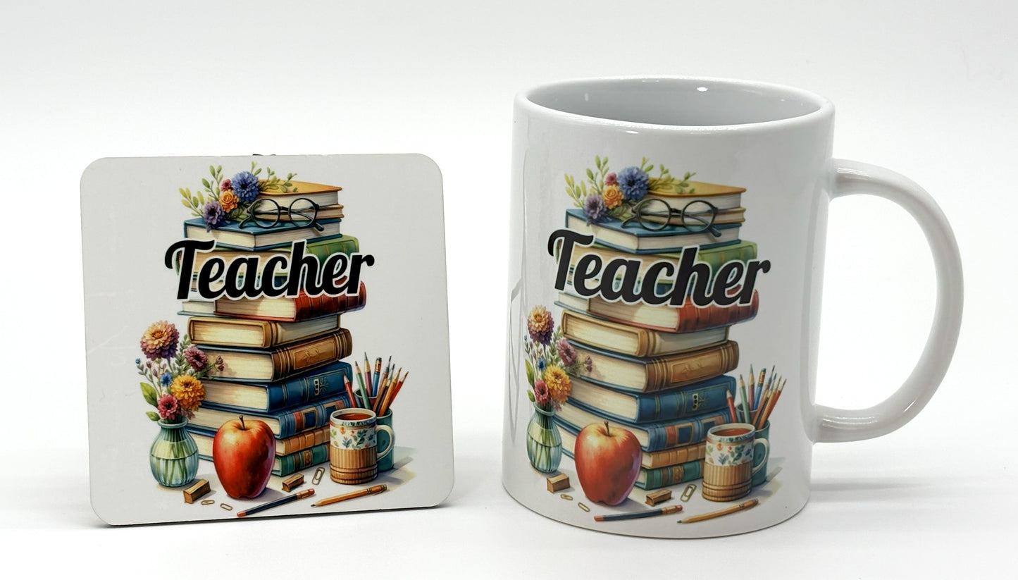 Teacher Mug and Coaster Set with Cork Backing - SewTrain