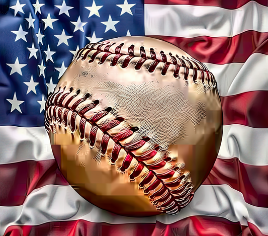 Baseball Stainless Steel Skinny Tumbler with Lid, Metal Straw & Gift Box