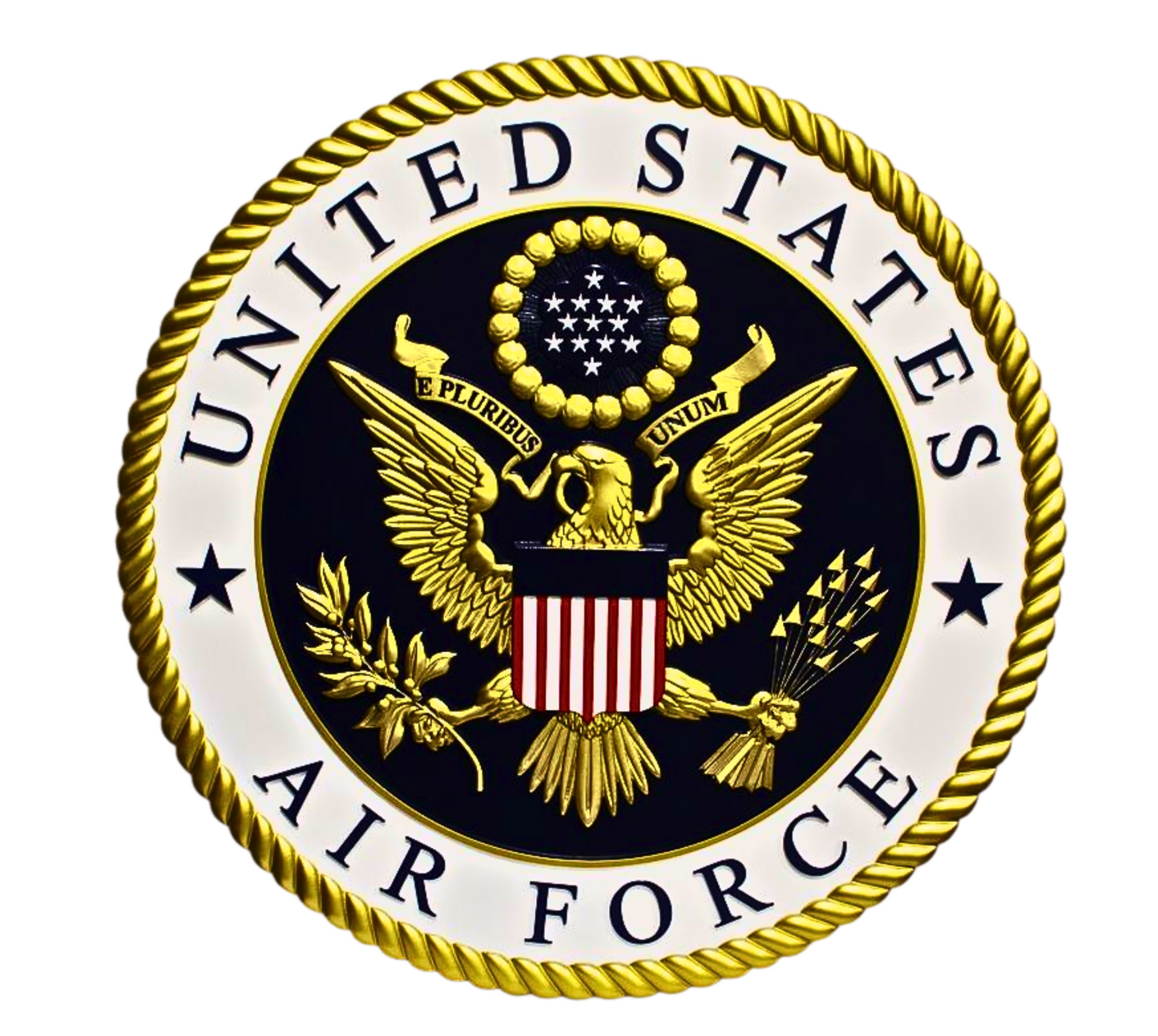 US Air Force military Stainless Steel Skinny Tumbler with Lid, Metal Straw & Gift Box