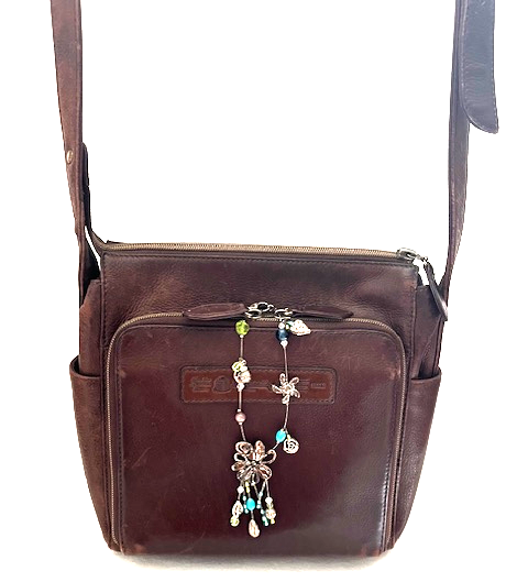 Fossil 75082 Dark Brown Crossbody Saddlebag - SewTrain